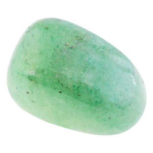 Pierre aventurine verte roulée naturelle, symbole de chance et d'équilibre émotionnel