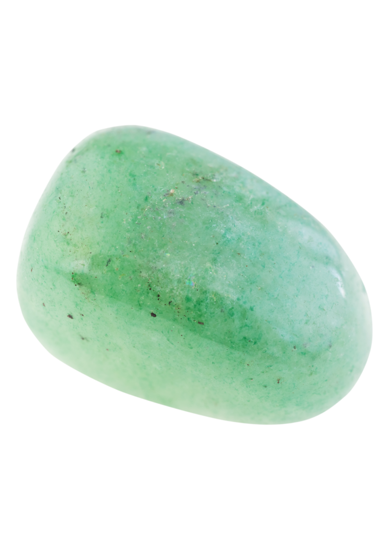 Pierre aventurine verte roulée naturelle, symbole de chance et d'équilibre émotionnel