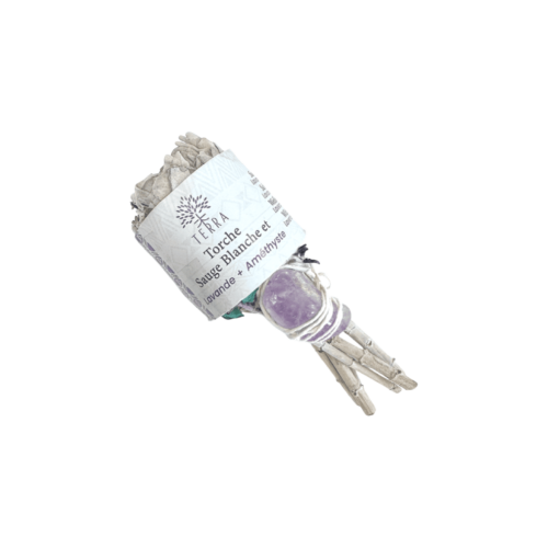 Torche Sauge blanche, Lavande, Améthyste