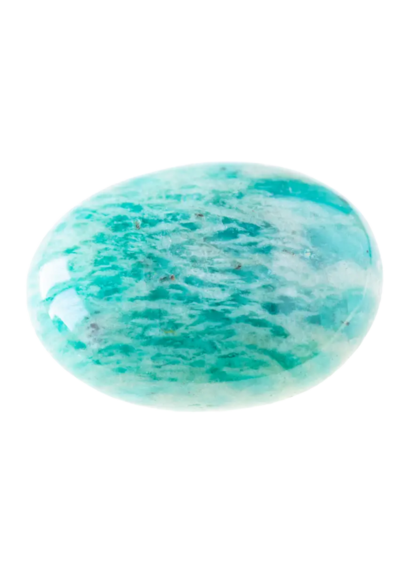 Pierre Amazonite roulée - apaisement et expression de soi