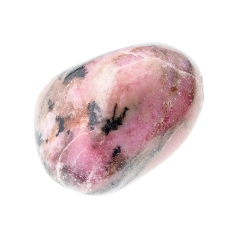 pierre naturelle rhodonite roulée polie