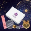 Box Astrologie lithothérapie encens fleur de vie pierre roulée