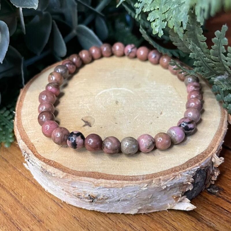 bracelet pierre rhodonite