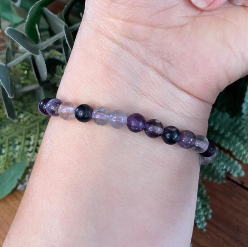 bracelet pierre fluorite violette