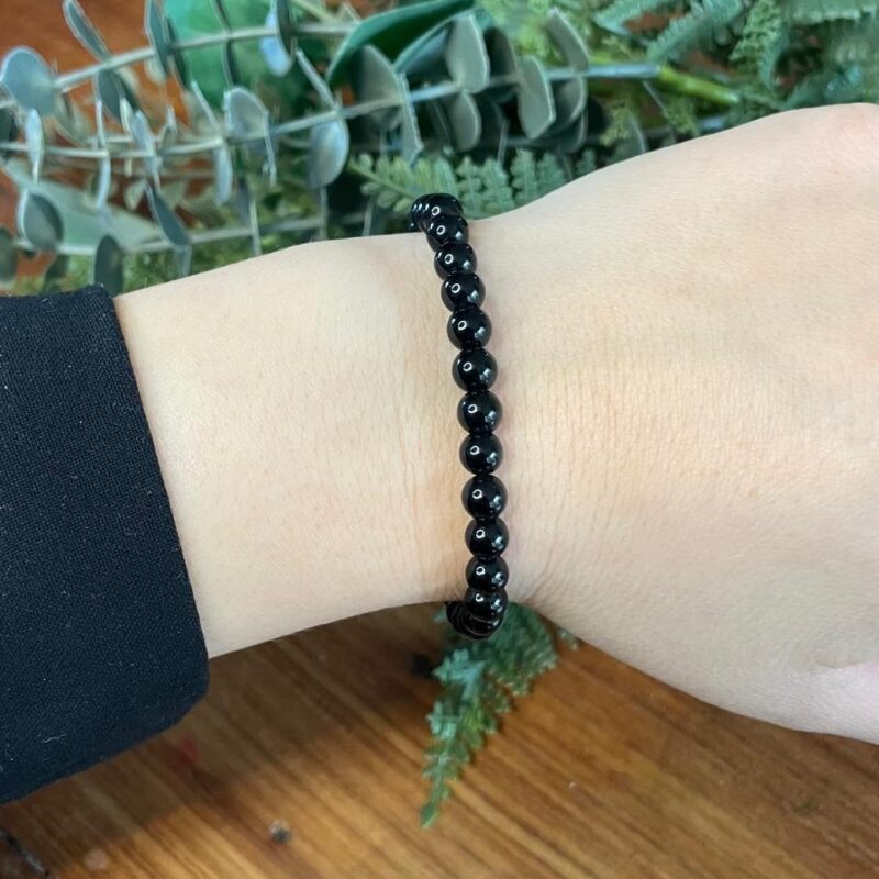 bracelet pierre obsidienne noire
