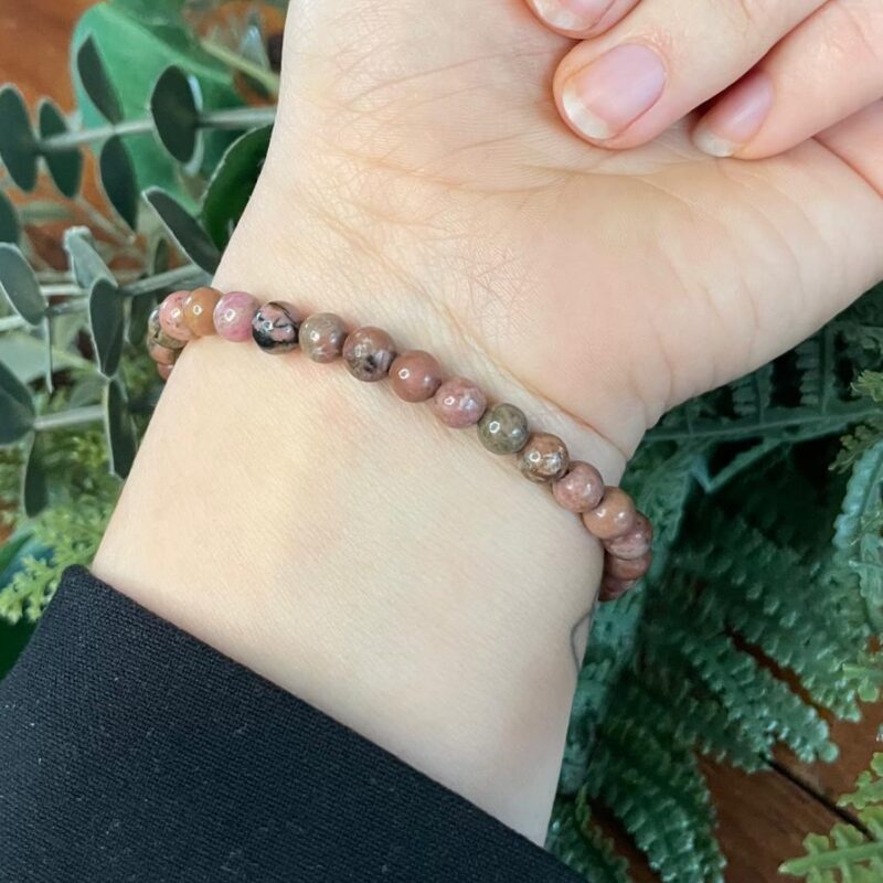 bracelet pierre rhodonite