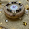 Bracelet signe astrologique Balance avec perles dorées et breloque astrologique