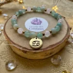 Bracelet signe astrologique Cancer avec perles dorées et breloque astrologique