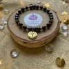 Bracelet signe astrologique Bélier avec perles dorées et breloque astrologique