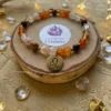 Breloque signe Lion sur bracelet astrologique en pierres naturelles Breloque signe Lion sur bracelet astrologique en pierres naturelles