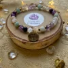 Bracelet signe astrologique Gémeaux en pierres naturelles avec breloque astrologique et perles dorées Bracelet signe astrologique Gémeaux en pierres naturelles avec breloque astrologique et perles dorées