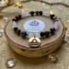 Breloque signe Balance sur bracelet astrologique en pierres naturelles