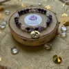 Bracelet signe astrologique Sagittaire avec perles dorées et breloque astrologique
