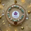Bracelet Cancer quartz rose aventurine verte amazonite vue du dessus