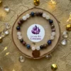 Bracelet Balance quartz rose rhodonite lapis-lazuli vue du dessus
