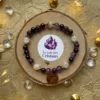 Bracelet Sagittaire citrine grenat améthyste vue du dessus
